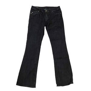 William Rast Jeans Size 26 Womens Low Rise Dark Wash Blue Denim Flap Pocket y2k